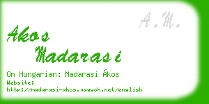 akos madarasi business card