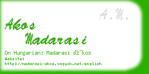 akos madarasi business card